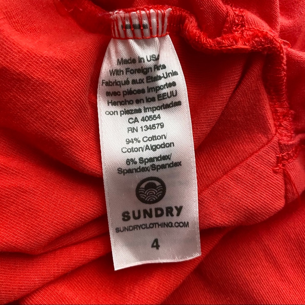 Anthropologie Sundry Tie-Waist Mini Dress XL - Picture 7 of 7